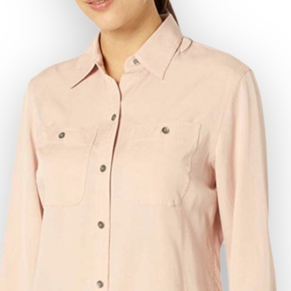 CHAPS Women's Size XL Tencel Long Sleeve Pink Button Front Shirt - NWT - Picture 4 of 8
